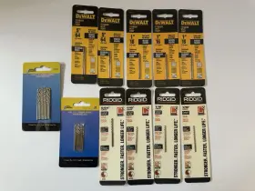 Dw1370 Dewalt Ridgid & Drill Master Lot Of 11 Bit Packages And Master. 1/16 5/64 3/32
