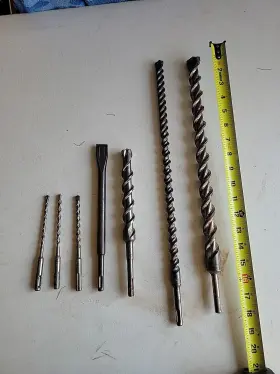 48-20-8454 Dewalt Sds Plus Lot Of 7 Dewalt&sds Bits Made In Germany/france Hammer Drill