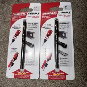 Diablo 008925140597 Lot Of 2 Tools Dhs4bitcb 4 Inch Cobalt Pilot Drill Bit Snap-lock Plus