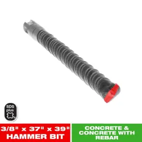 Diablo 313104270287 3/8 Inch X 37 39 Sds-plus 2-cutter Carbide-tipped Hammer Drill Bit