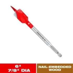 Diablo 445023789779 7/8 Inch X 6 Demo Demon Spade Bit For Nail-embedded Wood