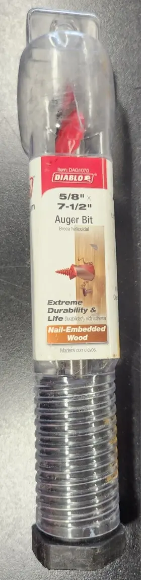 Dag1070 Diablo Auger Bit 5/8 Inch X 7-1/2