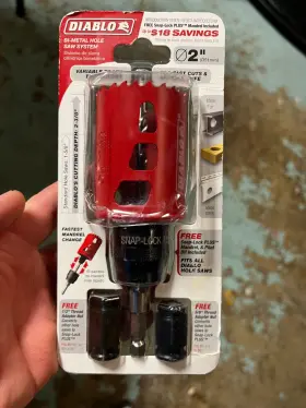 Dhs2000ar Diablo Hole Saw Bi-metal Snaplock Plus Mandrel System Pilot Drill Bit Adaptor 2 Inch