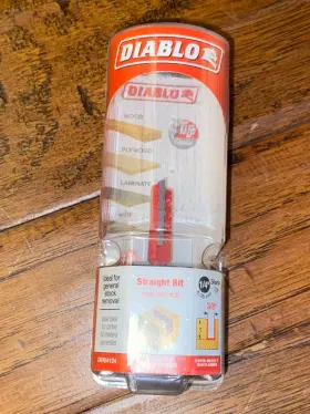 Dr04124 Diablo 3/8 Inch Diameter 1 Cut Length Straight Bit