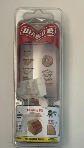 Dr36108 Diablo Beading Bit 3/16 Inch Radius For Decorative Edges Sealed New