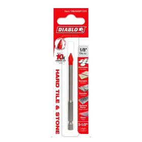 5968344 Diablo Tools 1/8 Tile Stone Carbide Tipped Bit Size Sae In Included