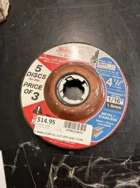 Dbx04063705p Diablo Tools 5 Metal Cut-off Disc Type 27 4-1/2 Inch X 1/16 7/8 Hpb023630