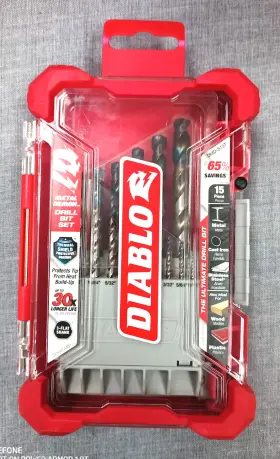 Dmd-s15t Diablo Tools Metal Demon Drill Bits Set For Mild Hardened And Stainless 15