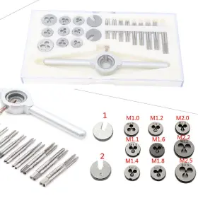 Dictorcoltd 550748597237 30x Mini Ta &die Wrench Set M1 M1.2 M1.4 M1.6 M1.8 M2 M2.2 M2.5 High Speed Steel