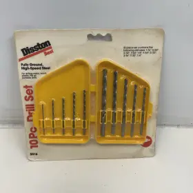 5516 Disston Best Fully Ground High Speed Steel 10 Pc. Drill But Set Usa Nos