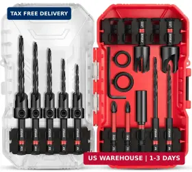 Diy1-15zxctzttz Diyself Countersink Drill Bit Set 15 Pcs M2 Hss Tapered