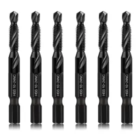 Dkvip-0057 Dkibbith 6-piece 10-24nc Combination Drill Tap Countersink Bit Set Sae Made