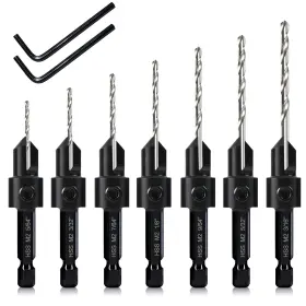 Dkvip-018 Dkibbith 7 Pack Countersink Drill Bits Set Wood Counterbore 3in1 T