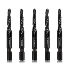 Dkvip-250003 Dkibbith 6 Packs M5 Combination Drill And Taps Bit Set Screw Threading M5x0.8