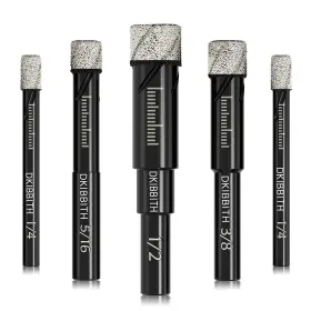 Dkvvt-001 Dkibbith Dry Diamond Drill Bits Set 5 Pcs Tile For Porcelain Ceramic Gra