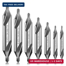 Dkvvt-002 Dkibbith 7 Pieces Center Drill Bits Set M2 High Speed Steel 60-degree Angle