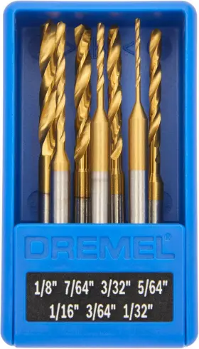 Dremel 445012823804 628hp 7 Piece Titanium-coated Rotary Drill Bit Set - Ideal For Wood And S