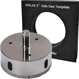 Drilax 781459026673 3 Inch Diamond Hole Saw Bit For Glass Porcelain Quartz Granite Ceramic Dr