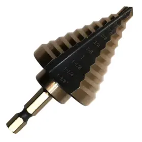 Drill America 313033996999 1/4 Inch To 1 3/8 #5 High Speed Steel Black And Gold Step Bit