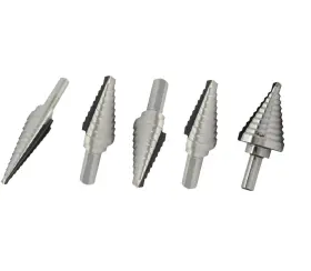 Drill America 887861039574 5 Piece High Speed Steel Step Bit Set #1- #5 Vac Series