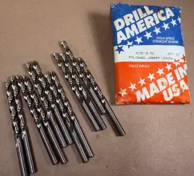 Drill America 887861053693 Lot Of 12 Nos - 9/32 Inch Polished Bit By Us Made