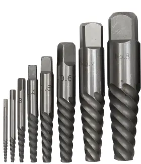 Dewezs1-8 Drill America 887861055109 #1-8 Carbon Steel Screw Extractor Set Dewez Series