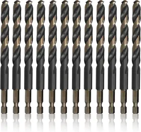 Drill America 887861293730 9/64 Inch Quick Change Hex Shank High Speed Steel Bit Kfdhex Series Pack