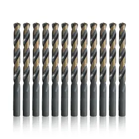 Drill America 887861306508 3/16 Inch Hss Contractor Grade Black And Gold Split Point Stub Bit