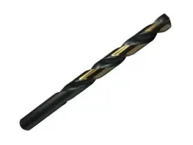 Kfd39 Drill America 6 Pcs #39 Hss Black And Gold Kfd Split Point Jobber Length Bit