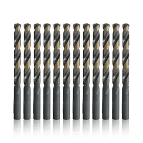 Kfd7p12 Drill America #7 High Speed Steel Black And Gold Kfd Split Point Bit Pack