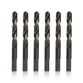Kfdml31 Drill America Kfdml31/64p6 High Speed Steel Bit 31/64 Inch Split Point Black Gold 3-flat Shank 6pc