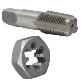 Pouthnpt1 Drill America Pouthnpt1/2 1/2 Inch Npt Pipe Tap And Die Kit Carbon Steel - Hex Shape