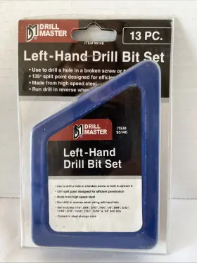 Drill Master 792363951463 13 Piece Left-hand Bit Set Hss Screw Bolt Extractor