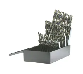 400n29 Drillco 400n Series Nitro 29 Piece High-speed Steel Heavy-duty Drill Bit Set