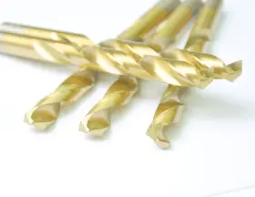 Drillforce 971141010231 5 Pcs 13/32 Inch Titanium Coated Drill Bits