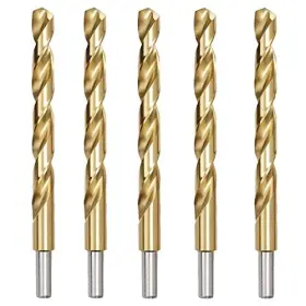 Df20029 Drillforce 5pcs 1/2 Inch Titanium Coated Drill Bits In