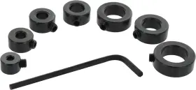 2540 Drixet Drill Stop Bit Collar Set Kit Includes 1/8 Inch 3/16 1/4 5/16 3/8 7/16
