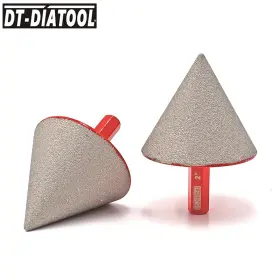 Dt-diatool 734602267027 2pcs 2 Inch /50mm Diamond Chamfering Finger Bits Hex Shank Grinding Tile Ceramic