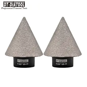 Dt-diatool 739929071791 2pcs 1-3/8 Inch Diamond Chamfering Finger Milling Bit 35mm Hole Saw Countersink