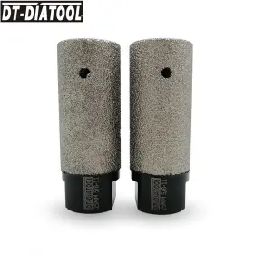 Dt-diatool 739929072118 2pcs Diamond Milling Finger Bit 1ftft/25mm Drilling Tile Marble Stone Hole Saw