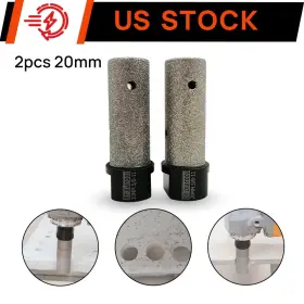 Dt-diatool 739929075737 2pcs 20mm Diamond Milling Finger Bits Grinding Tile Porcelain Concrete 5/8-11