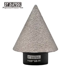 Dt-diatool 739929081882 35mm Diamond Beveling Finger Bit Cone Milling 1-3/8 Inch Hole Saw Countersink /
