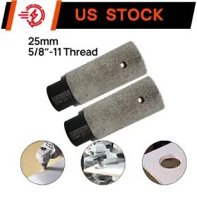 Dt-diatool 739929083794 Diamond Milling Finger Bits Drilling Tile Marble Stones 5/8-11 2pcs 25mm