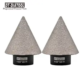 Dt979135t58 Dt-diatool 2pcs 35mm Diamond Chamfer Finger Milling Bit 1-3/8 Inch Tile Hole Saw Cone Drill
