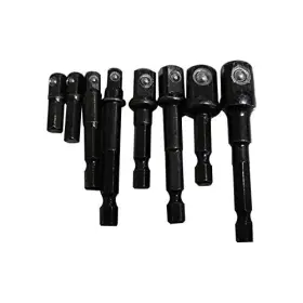 Duty Driven 865485000439 Socket Adapter For Drill And Impact Drill. 1/4 3/8 1/2 One Size Black
