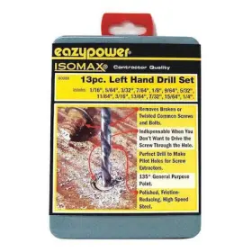 80988 Eazypower Left Hand Drill Set 1/16-1/4 13 Pcs
