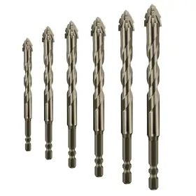 Zttz-1025 Edottbag 6pcs High-strength Eccentric Twist Drill Bit Set - Four-flute Sawtooth Four-