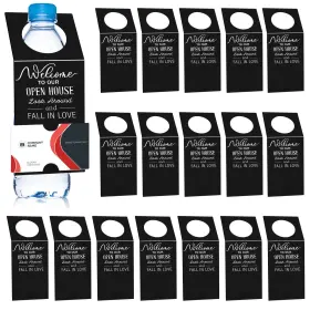 Eersida-label-10 Eersida 50 Pieces Open House Water Bottle Hang Tags 8 X 3 Inch Black