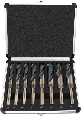 Dl-001 Efficere 8-piece Premium 1/2 Inch Set In Aluminum Case Gold And Black