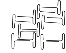 31305 Eklind Tool 5/64 Inch Standard Grip Hex T-handle T-key Allen Wrench Pack